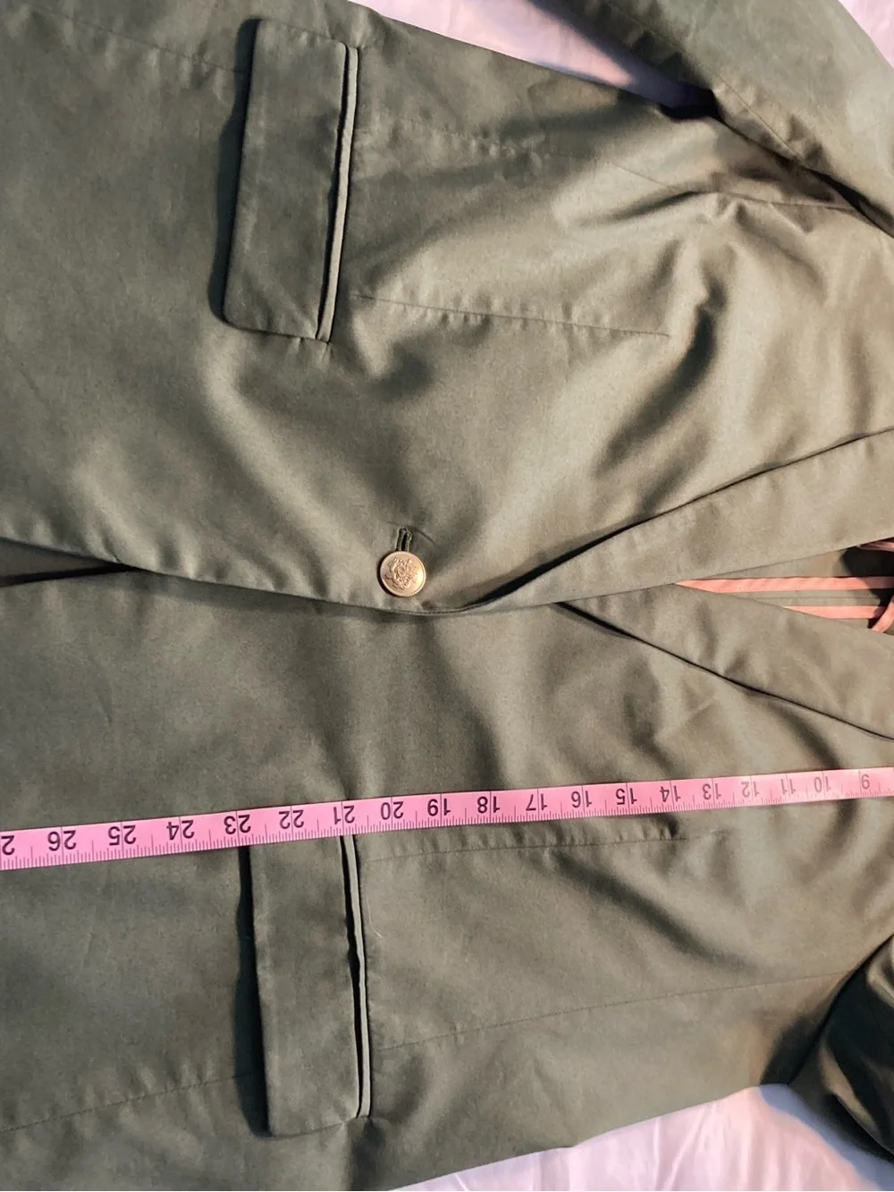 J.CREW Alfie Green Notch Lapel One-Button Lined Blazer Jacket 14T
